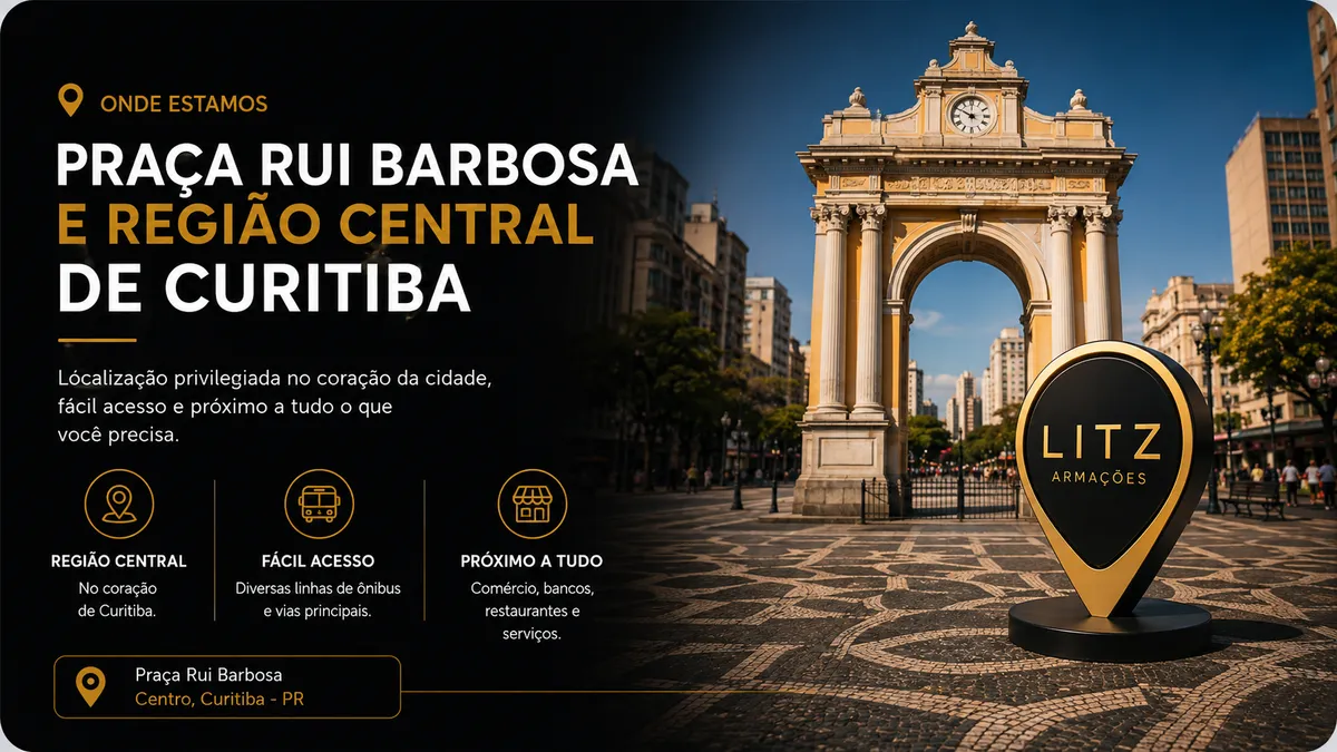Praça Rui Barbosa e região central de Curitiba